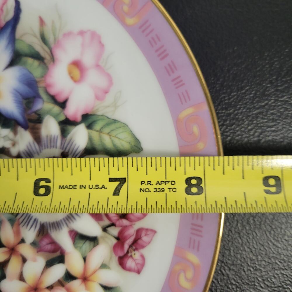 DANBURY MINT - Bouquets Of The World - " Flowers of  Brazil " Plate - Picture 7 of 8
